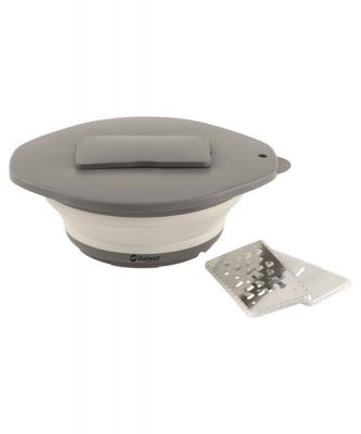 Outwell Collaps Bowl & lid w/grater Cream White Colour: WHITE
