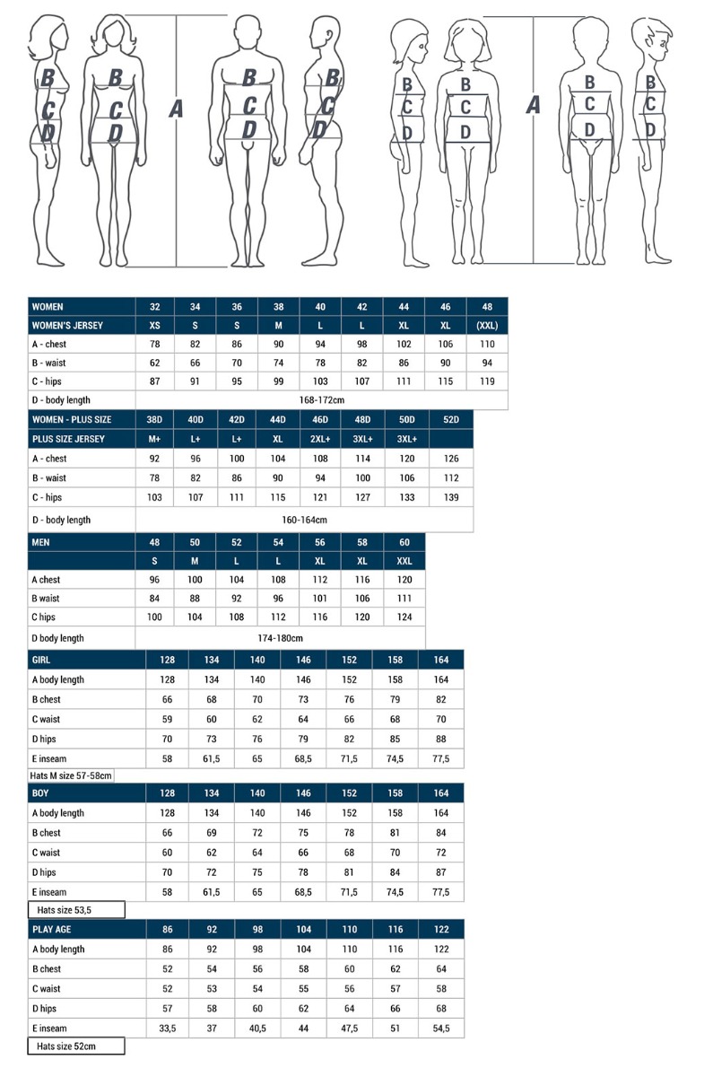 Luhta Size Chart